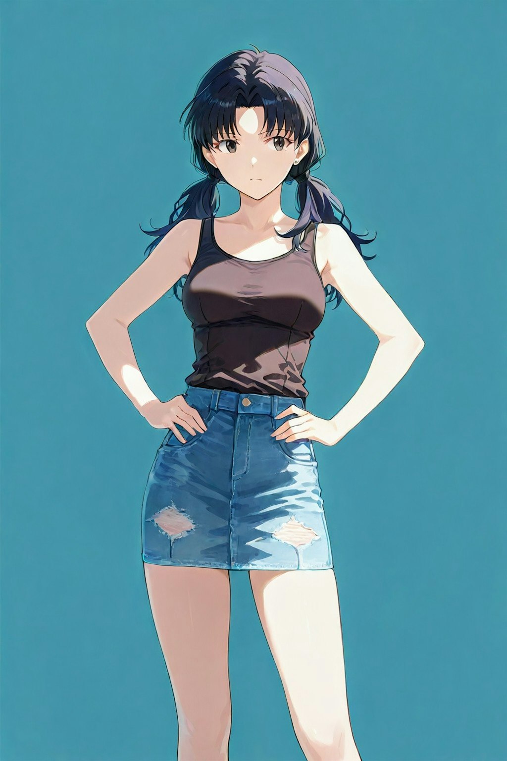 黒髪ローツインテ葛城さん