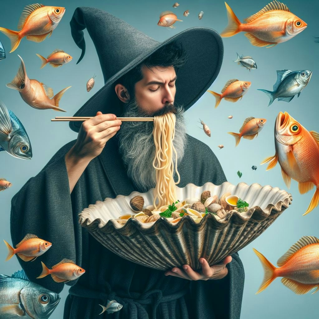 魔法使いseafood noodle