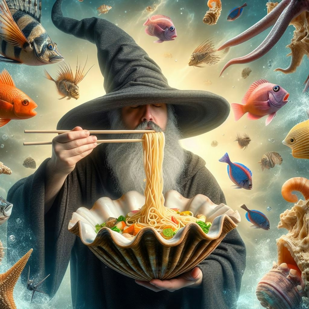 魔法使いseafood noodle