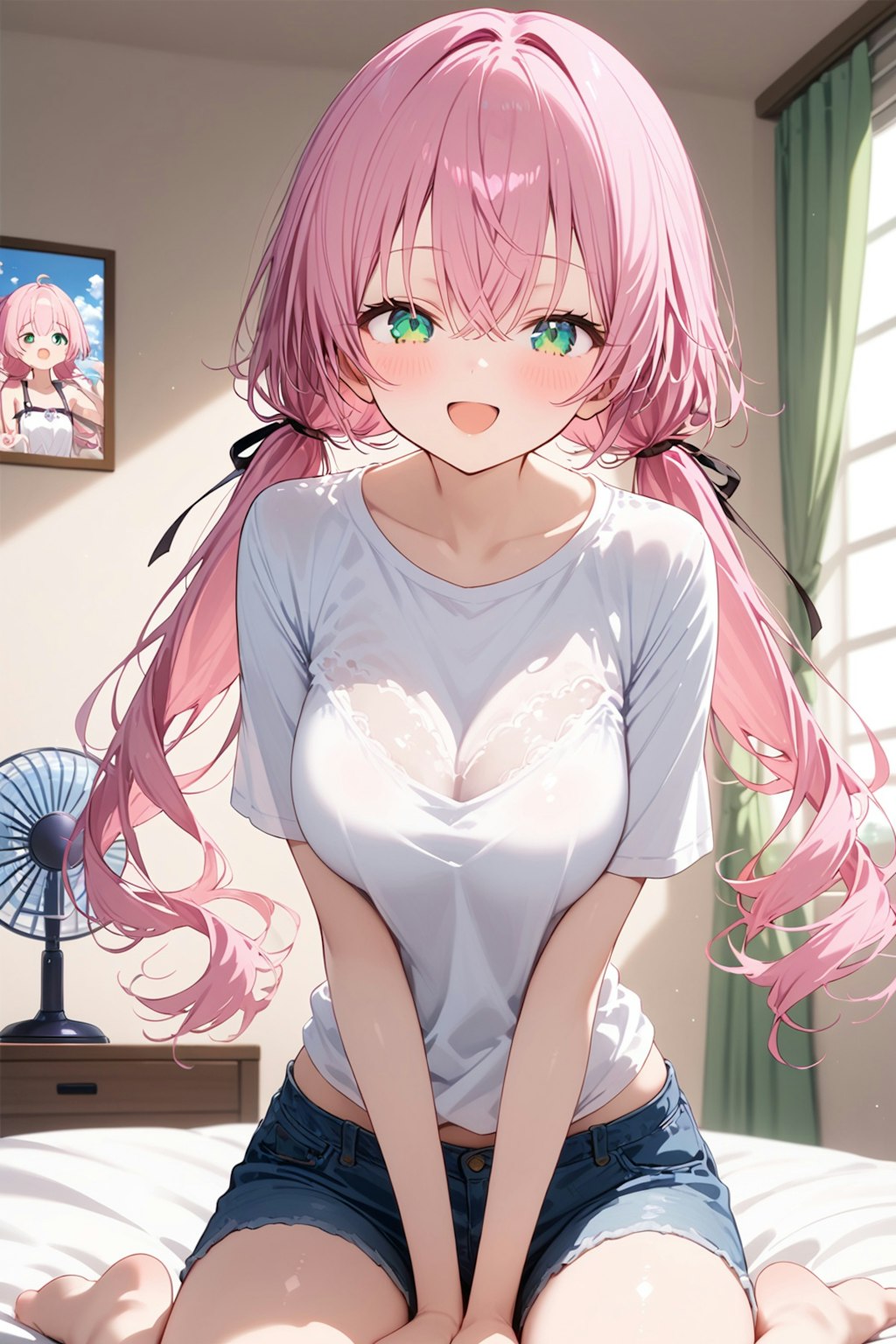 夏の日の桃花