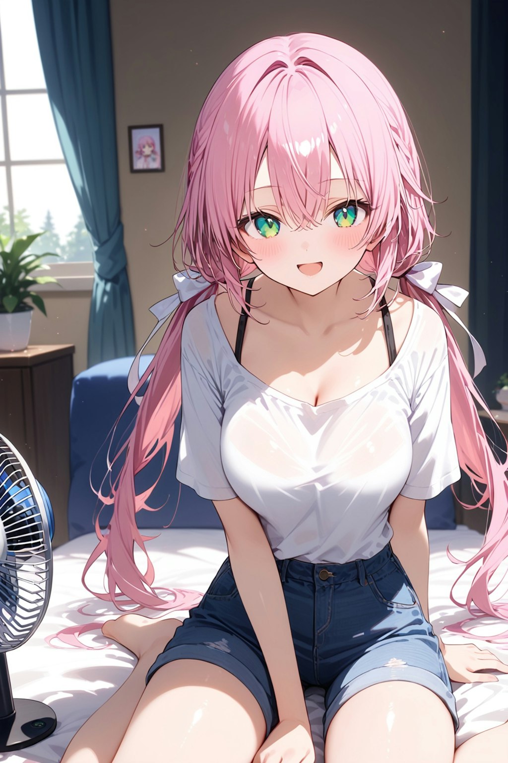 夏の日の桃花
