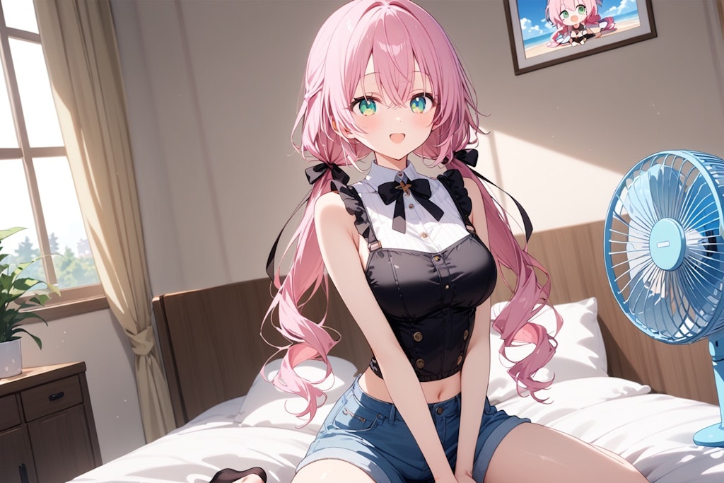 夏の日の桃花