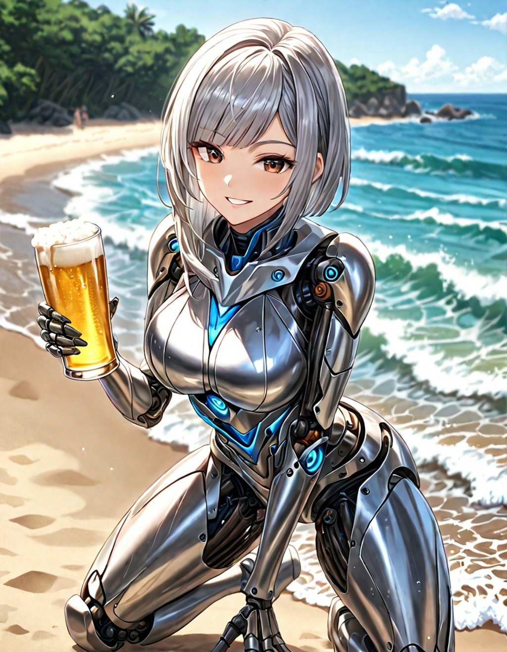 ビールポスター風メカ子