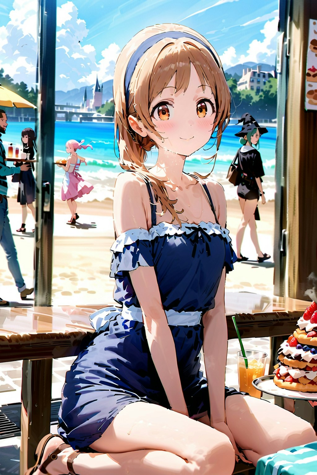 真夏の美少女（夏ファッション）