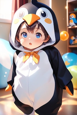 ペンギンの男の子 4歳 | の人気AIイラスト・グラビア