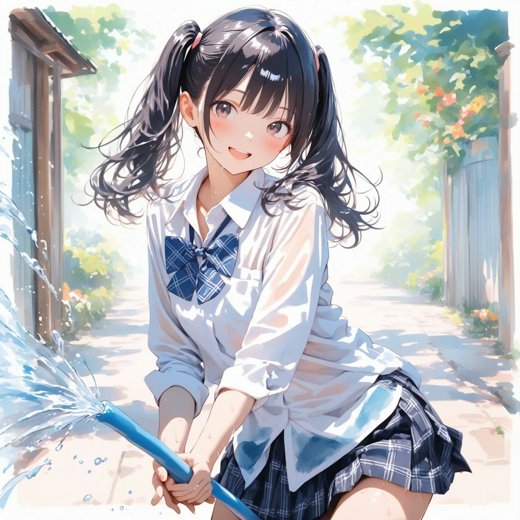 黒髪ツインテール#1