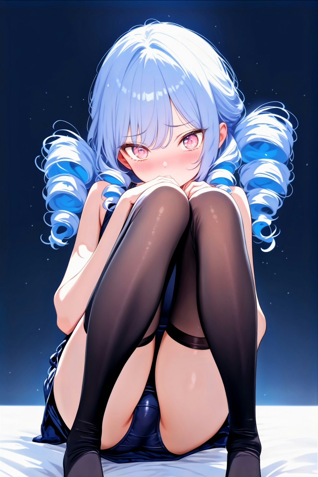 没:スク水ニーソ