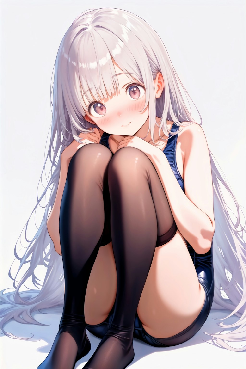 没:スク水ニーソ