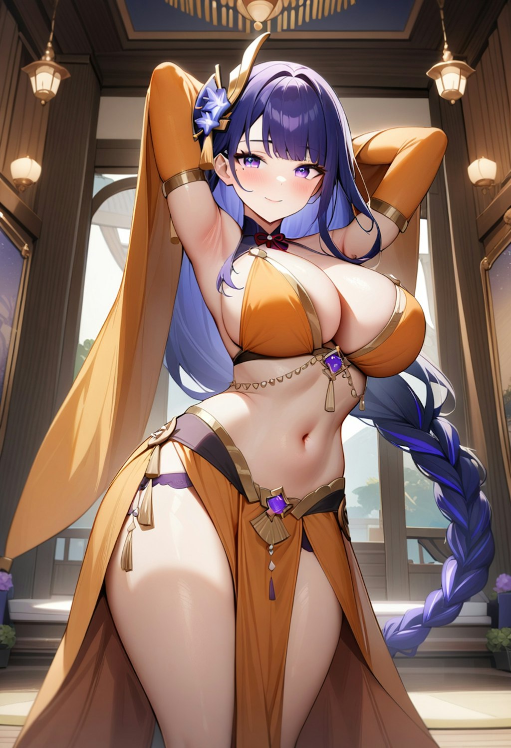 雷電将軍⚡👑のベリーダンサーコスチューム👙💃👗