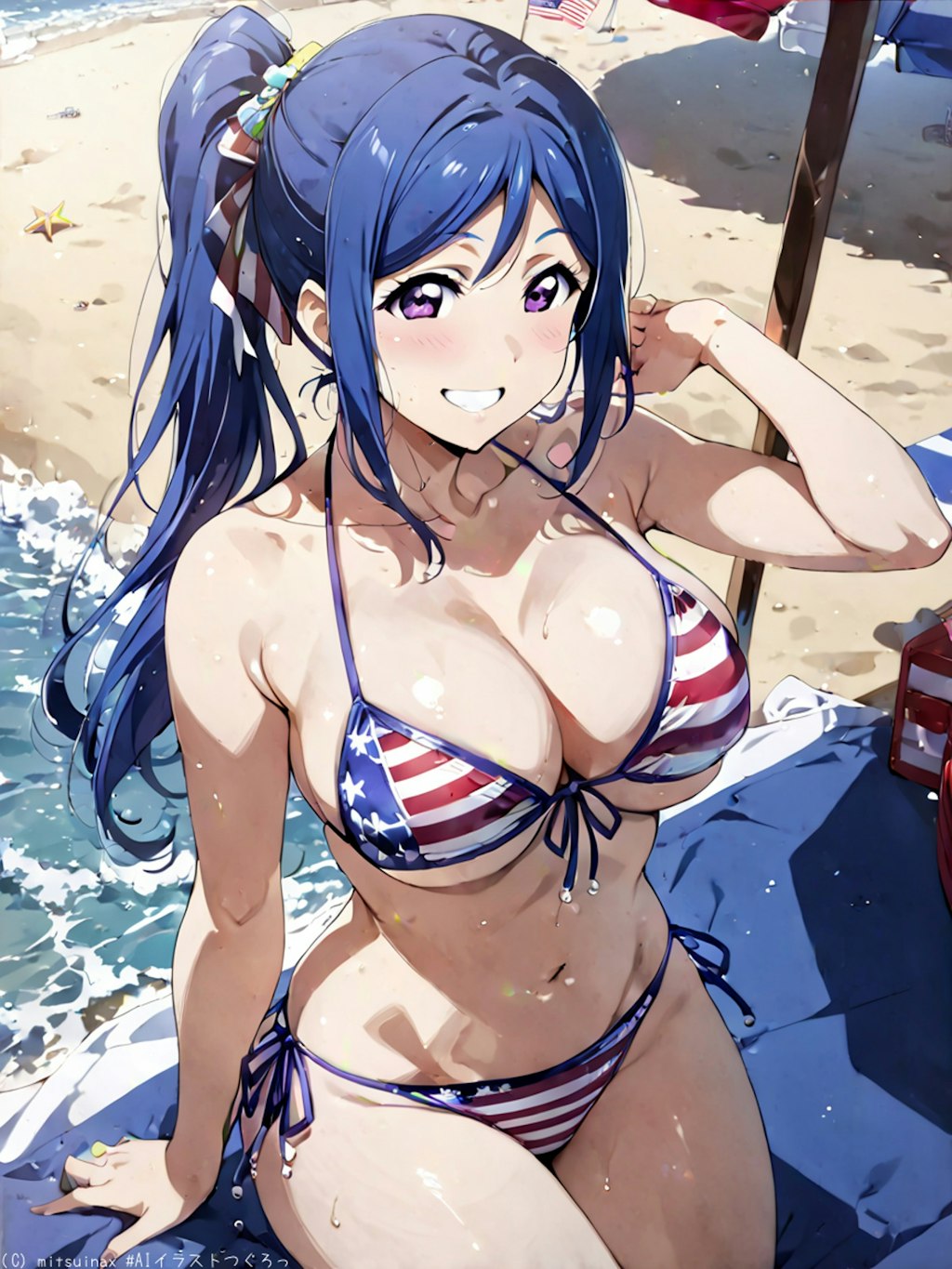 星条旗ビキニでハグゥ🇺🇸👙