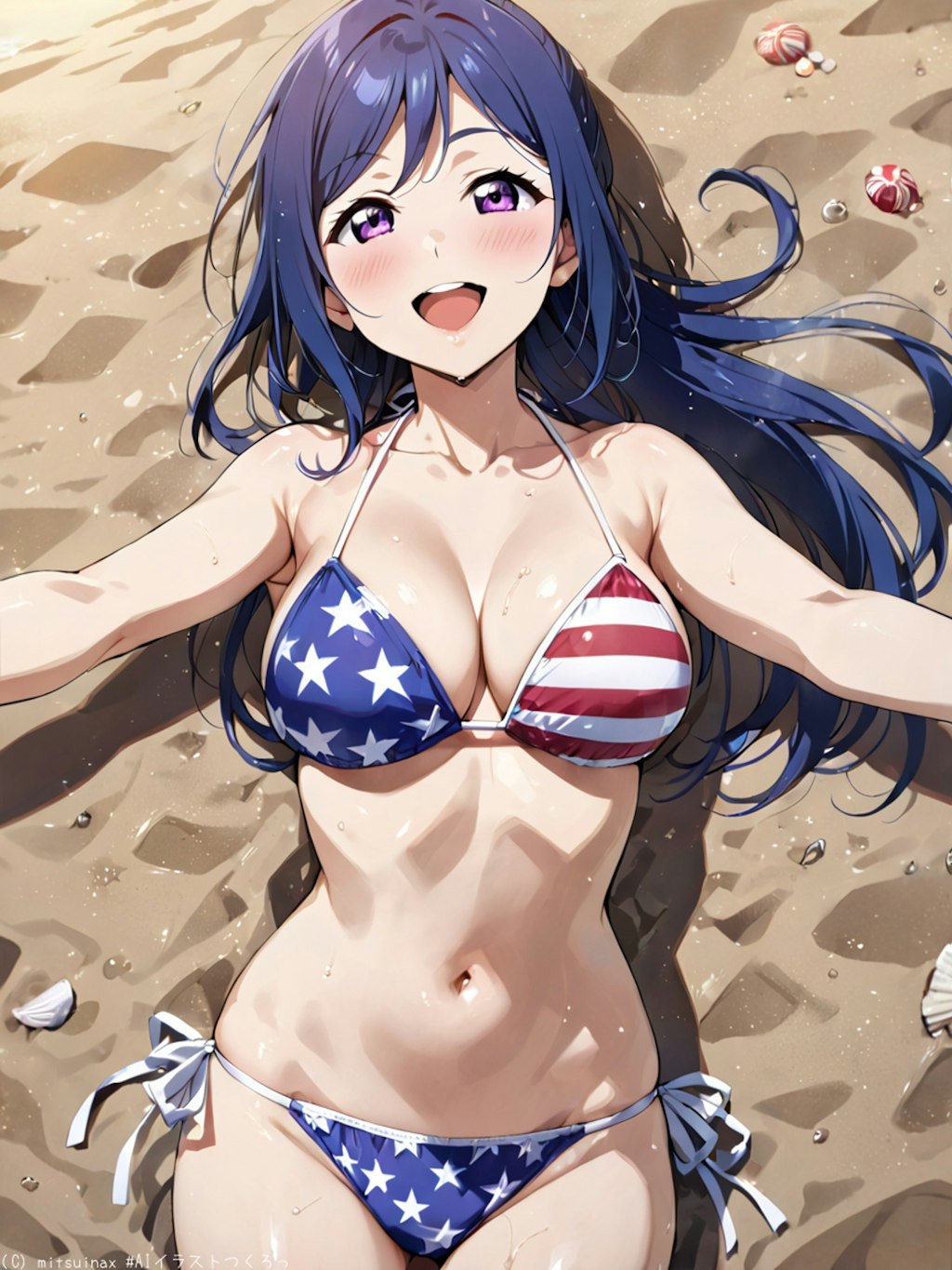 星条旗ビキニでハグゥ🇺🇸👙