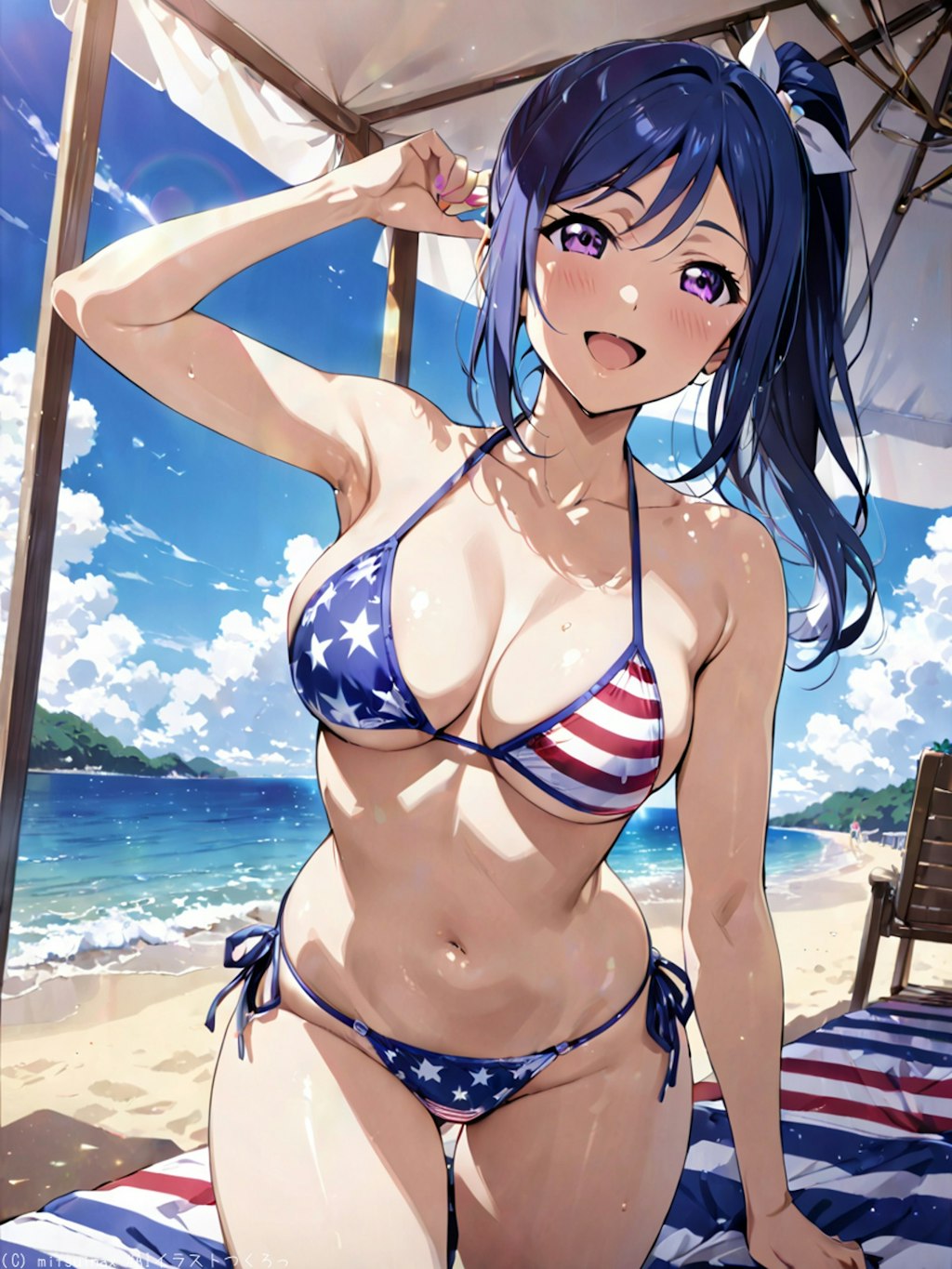 星条旗ビキニでハグゥ🇺🇸👙