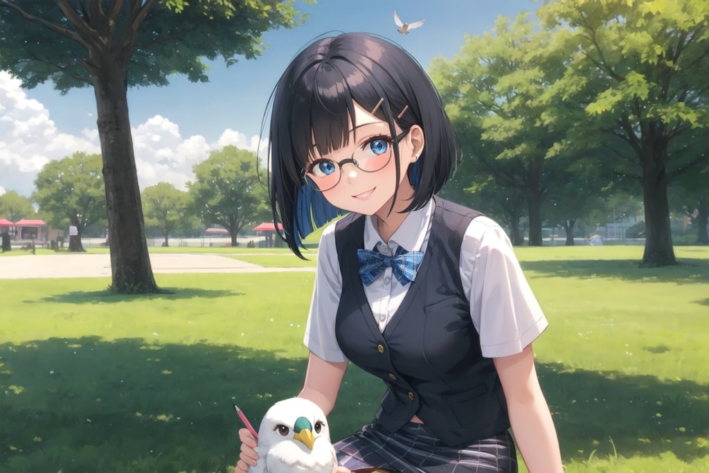 めがねちゃん👓と鳩🕊