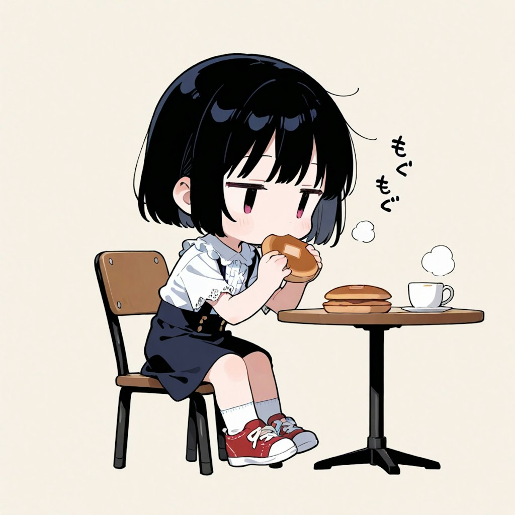 どらやきを食べる
