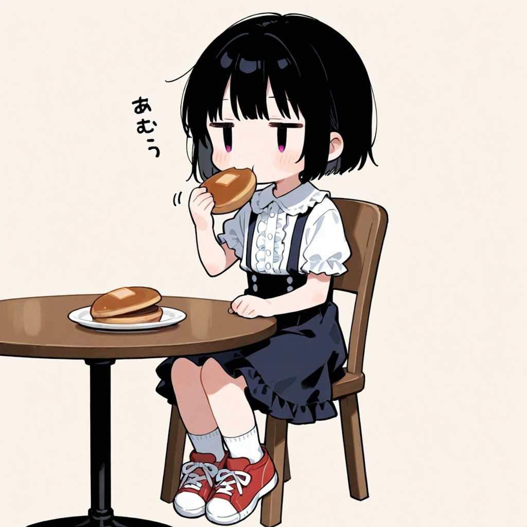 どらやきを食べる