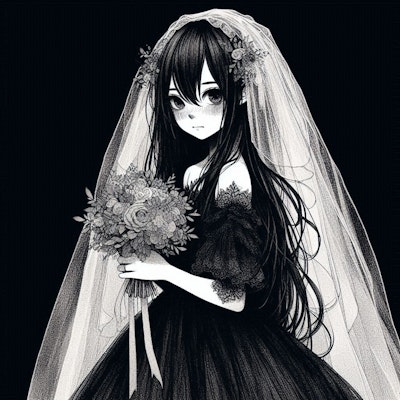 黒い花嫁 | の人気AIイラスト・グラビア