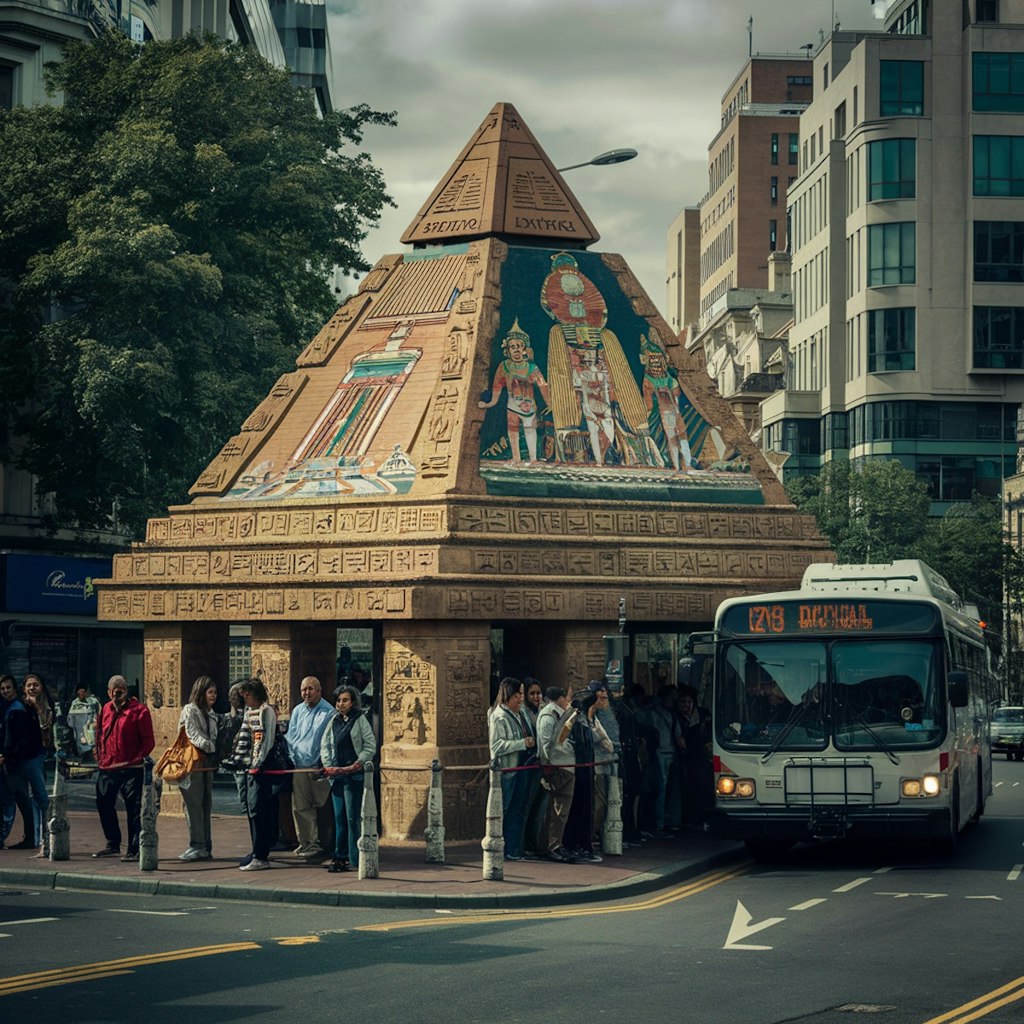ピラミッドのバス停