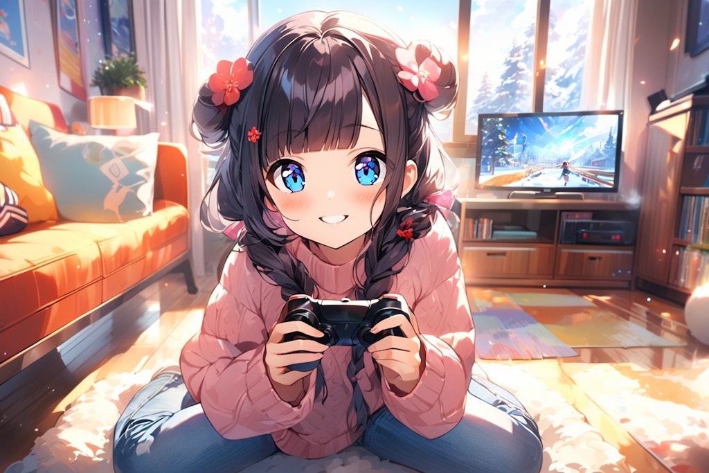 お正月はゲームで過ごすおだんごちゃん🍡✨