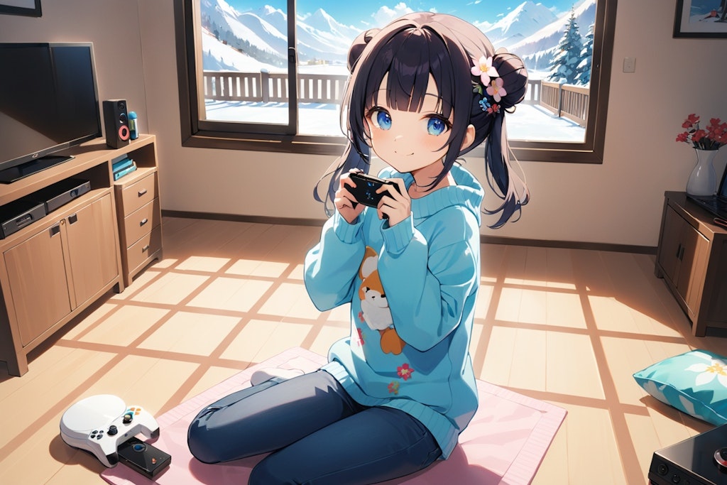 お正月はゲームで過ごすおだんごちゃん🍡✨