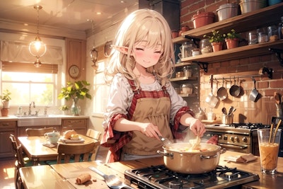 Elf preparing a meal 35