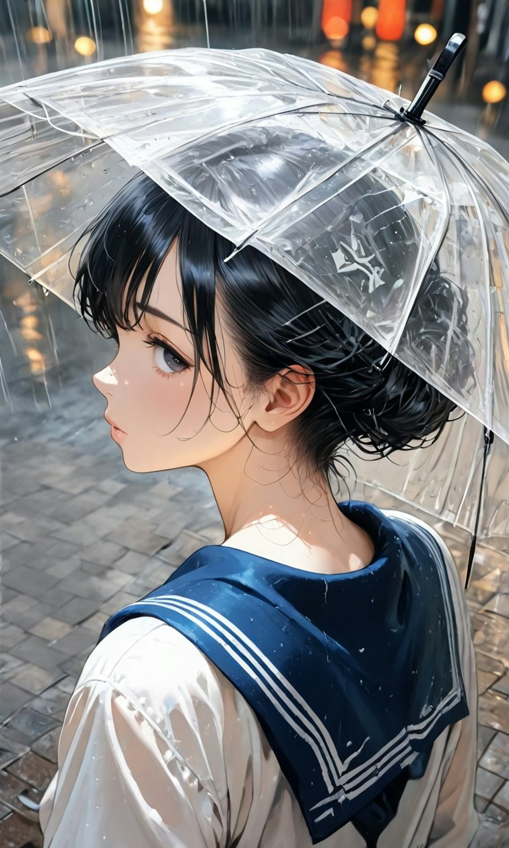 ビニール傘と女子高生