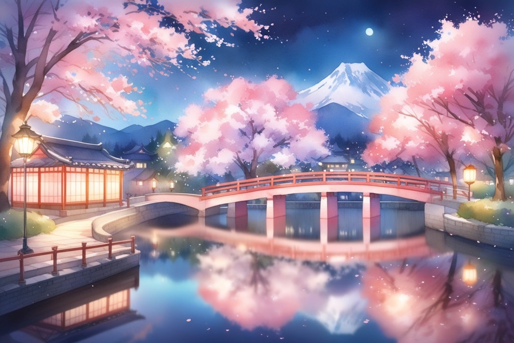 夜桜