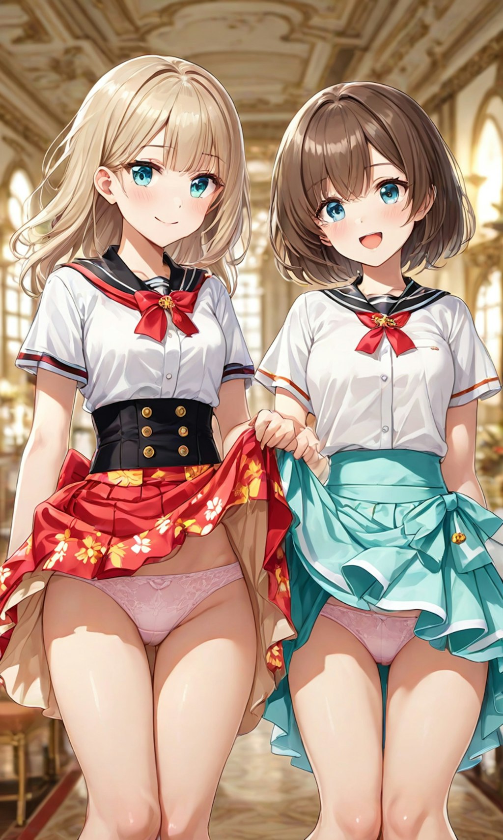 パンチラとセーラー服と女子高校生と