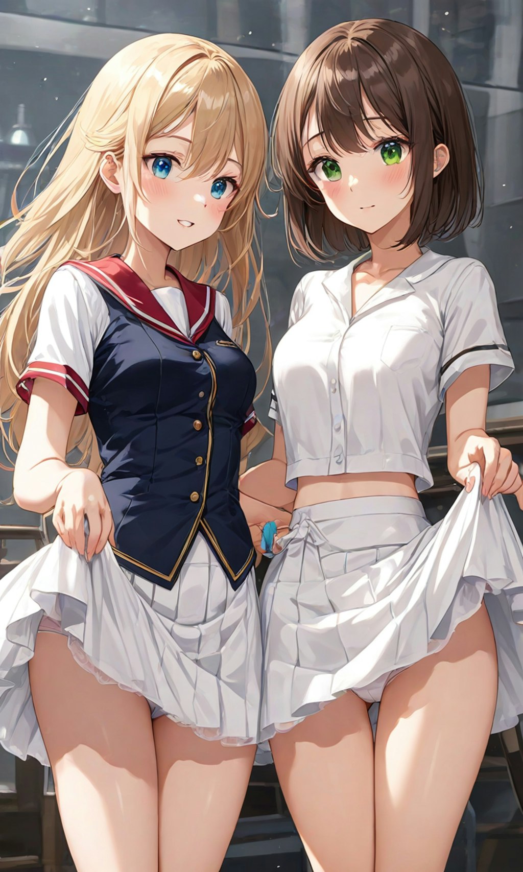 パンチラとセーラー服と女子高校生と