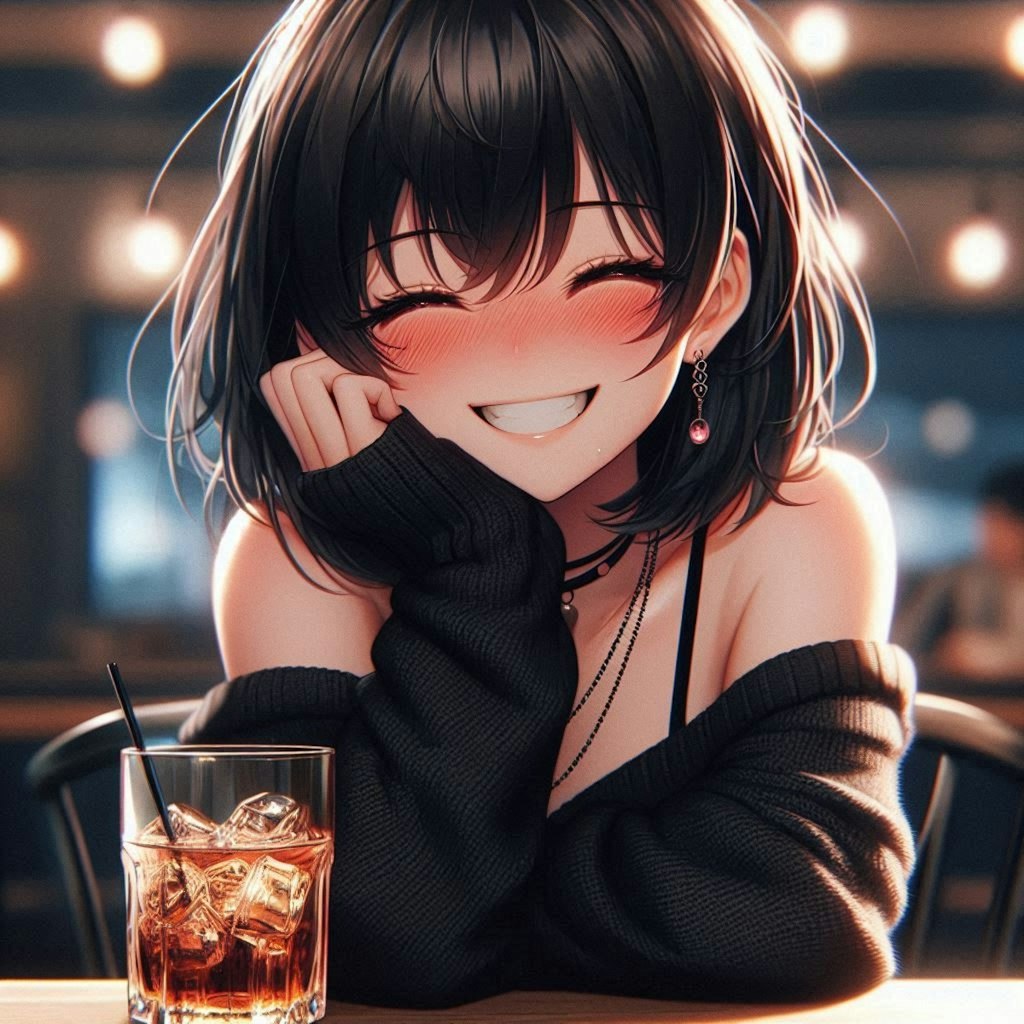 素面では、言えないよ💕