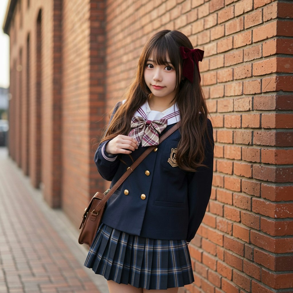 赤レンガポートレート