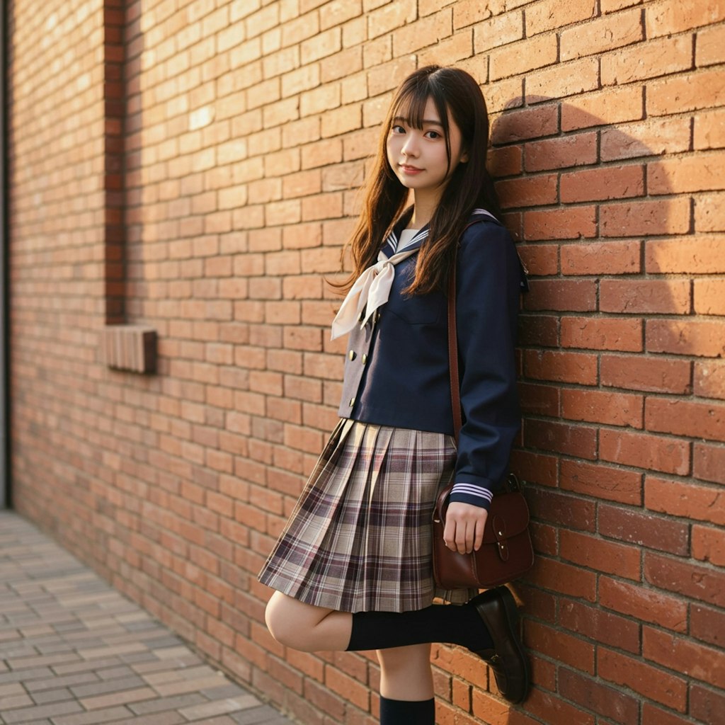 赤レンガポートレート