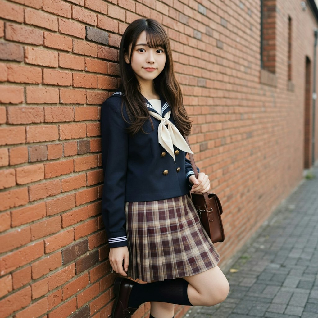 赤レンガポートレート