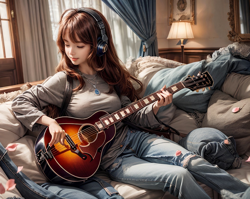 no music no life アコギ女子