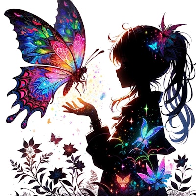 蝶と少女