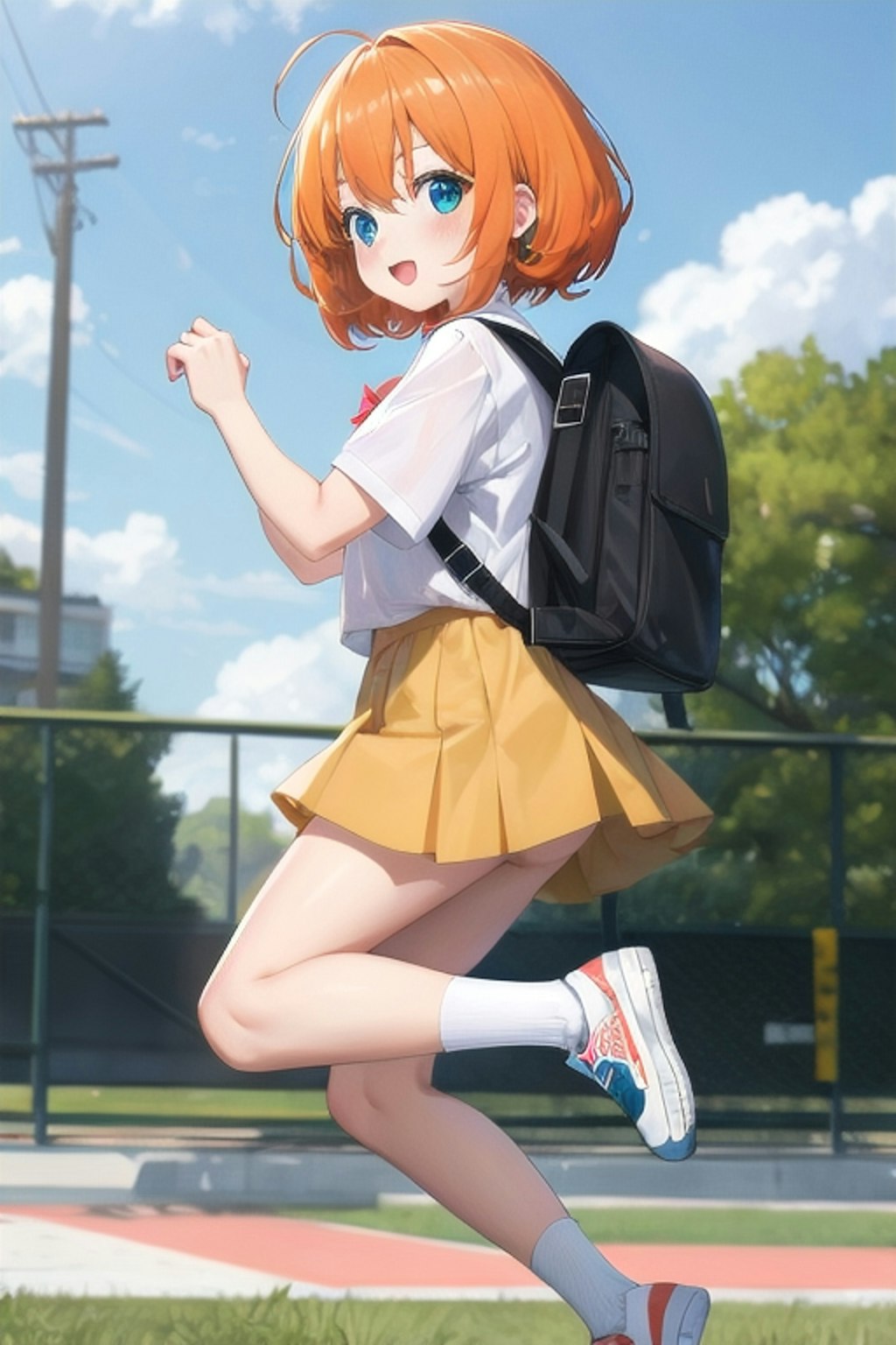 オレンジ髪の女の子