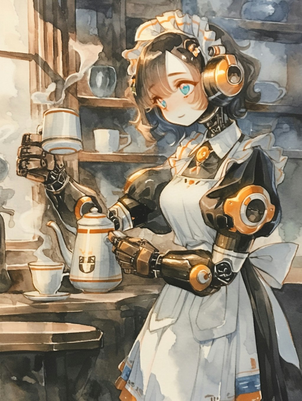 Robot maid girl