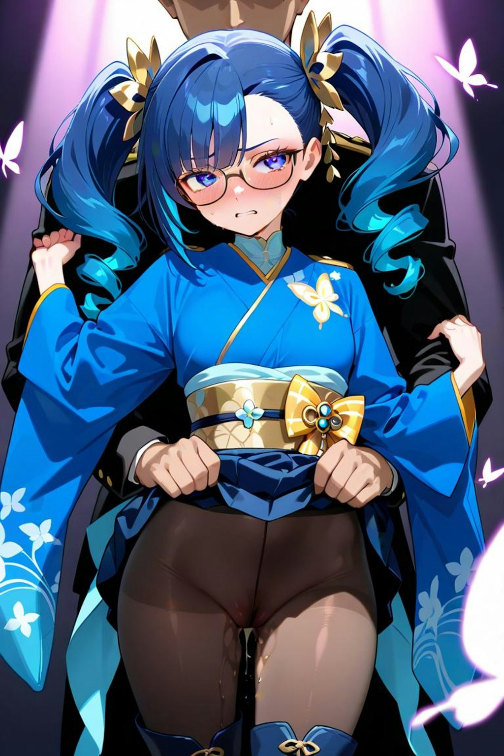 青髪縦ロール眼鏡ツインテちゃんの危機