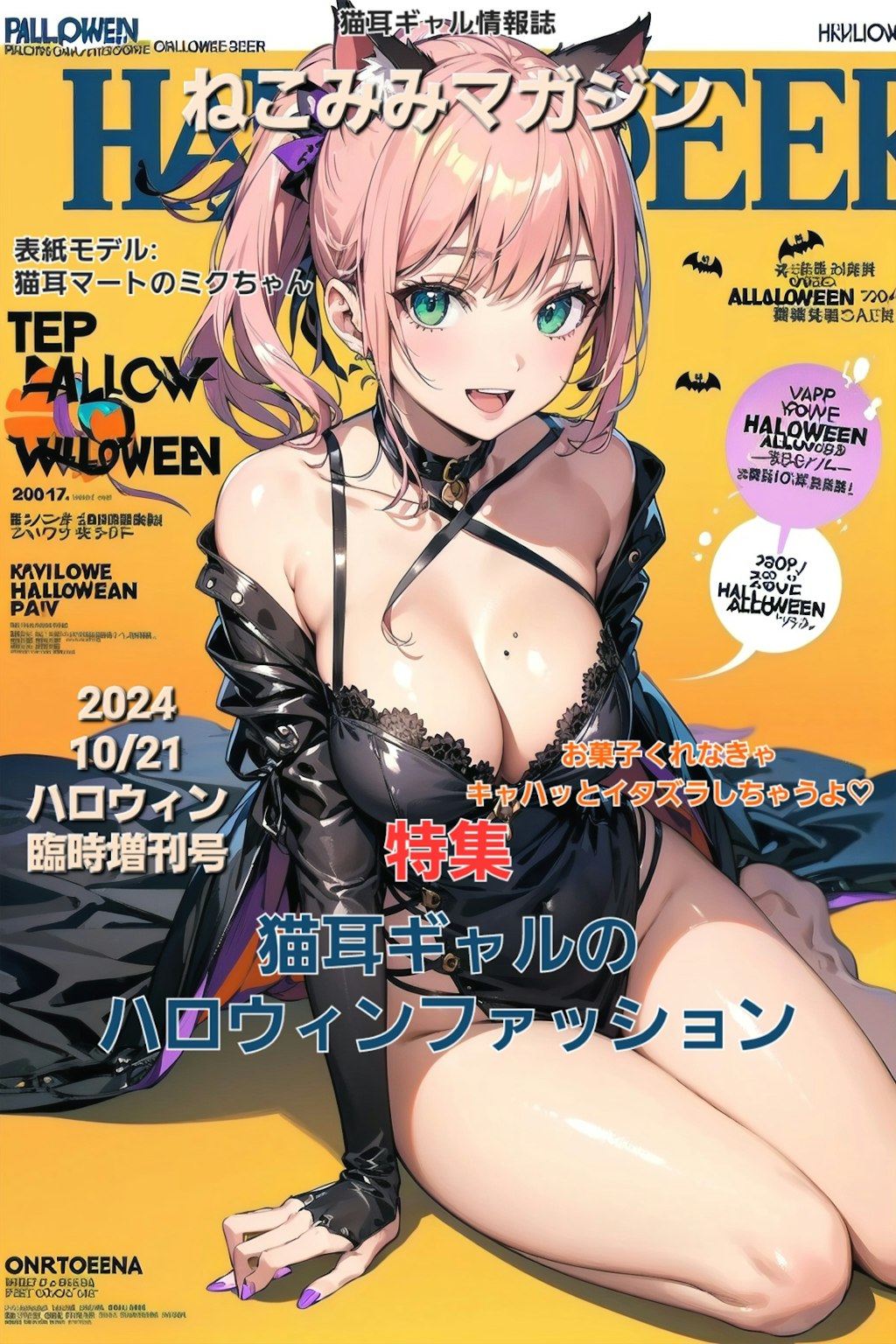 猫耳ギャル情報誌「ねこみみマガジン」ハロウィン臨時増刊号🎃