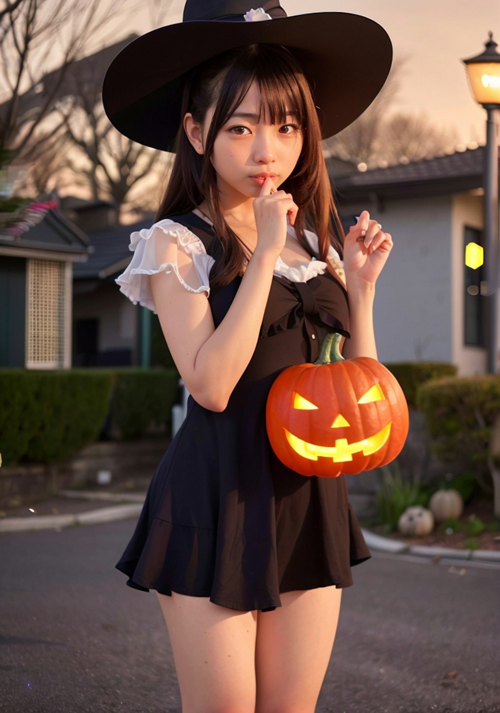 「恥ずかしいけどハロウィンだし…」