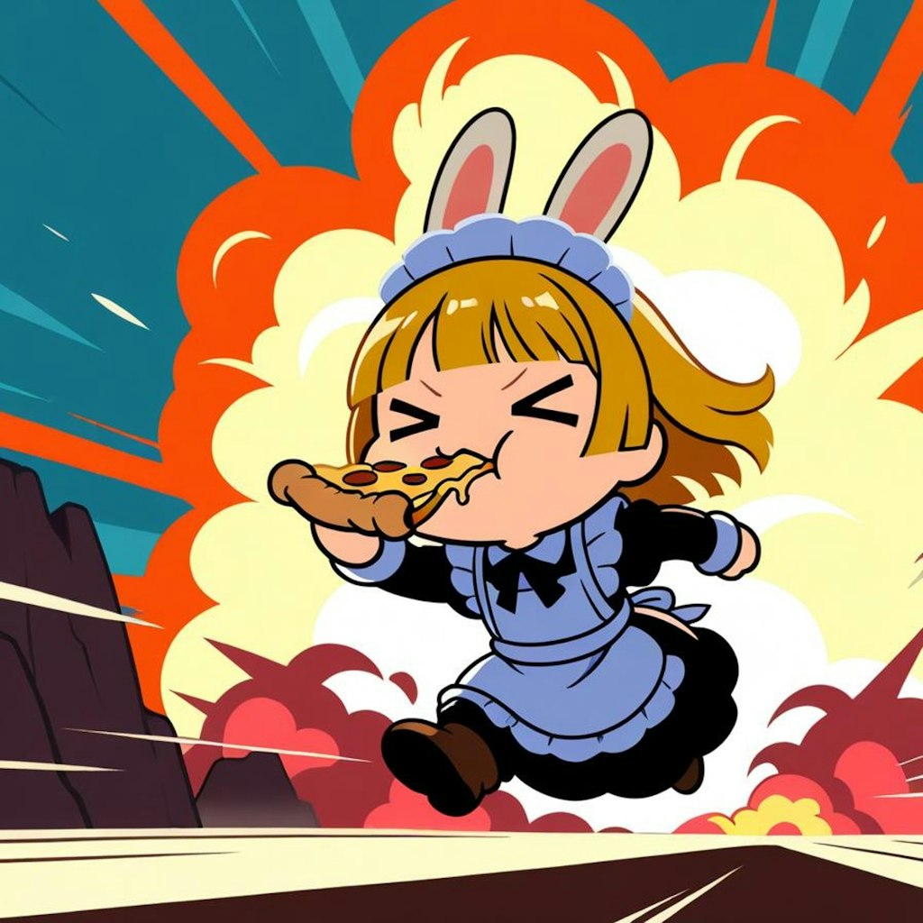 ピ ッ ツ ァ ー ラ ビ ッ ト🍕🐰💥💥💥