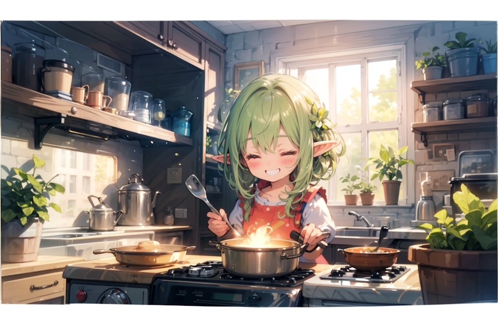 Elf preparing a meal 21