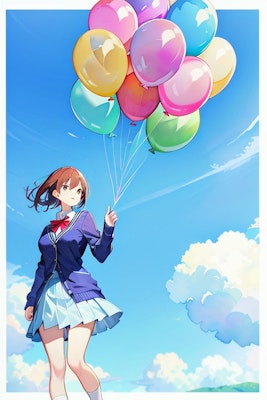Summer Balloon Girl