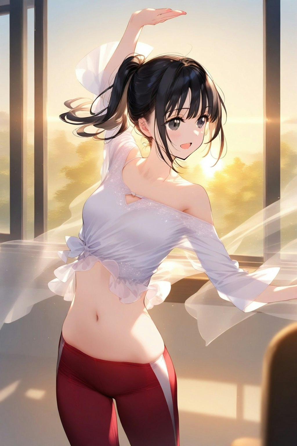 ラジオ体操のつもりの変な踊り
