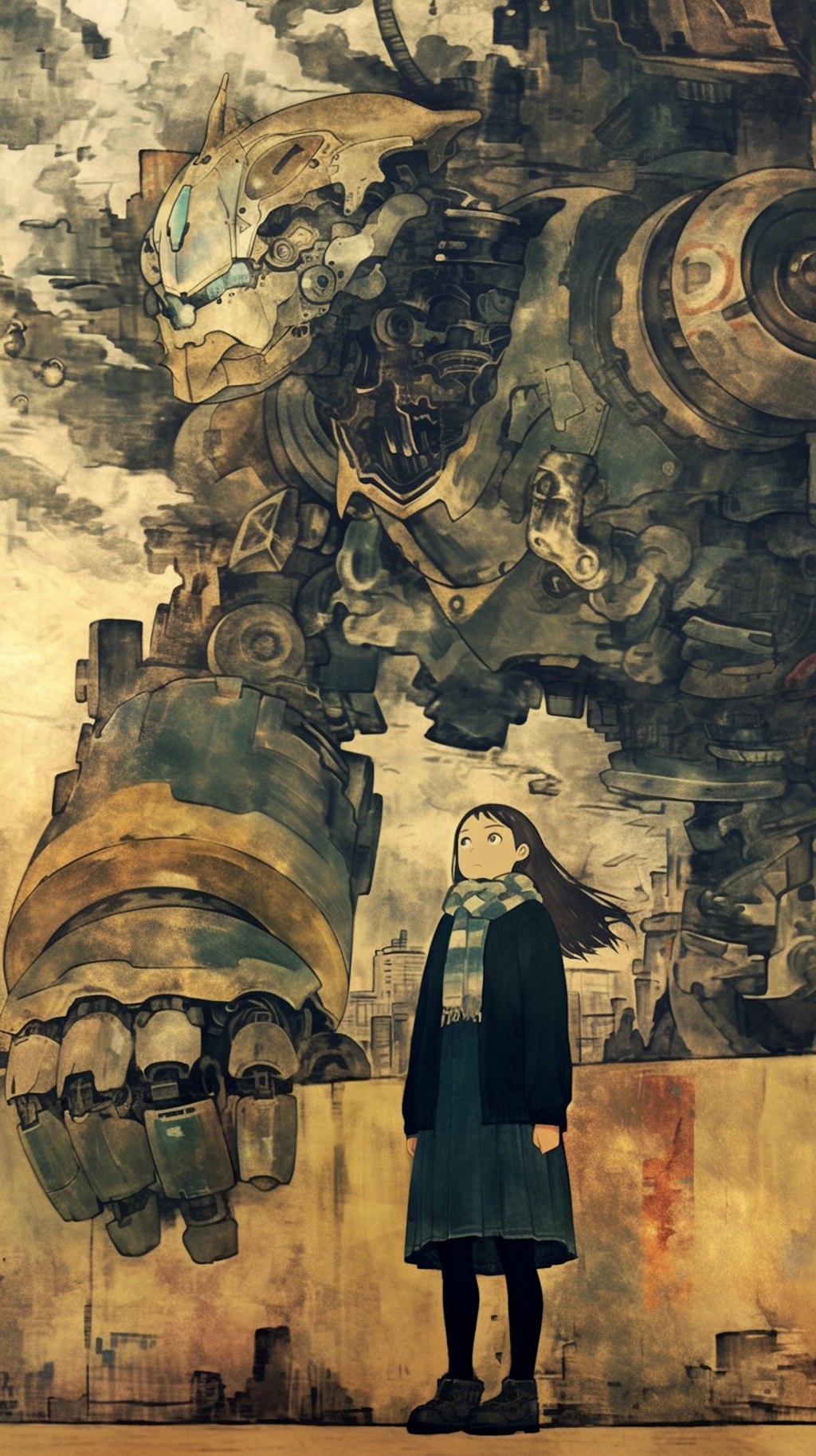 Giant Robot and Girl