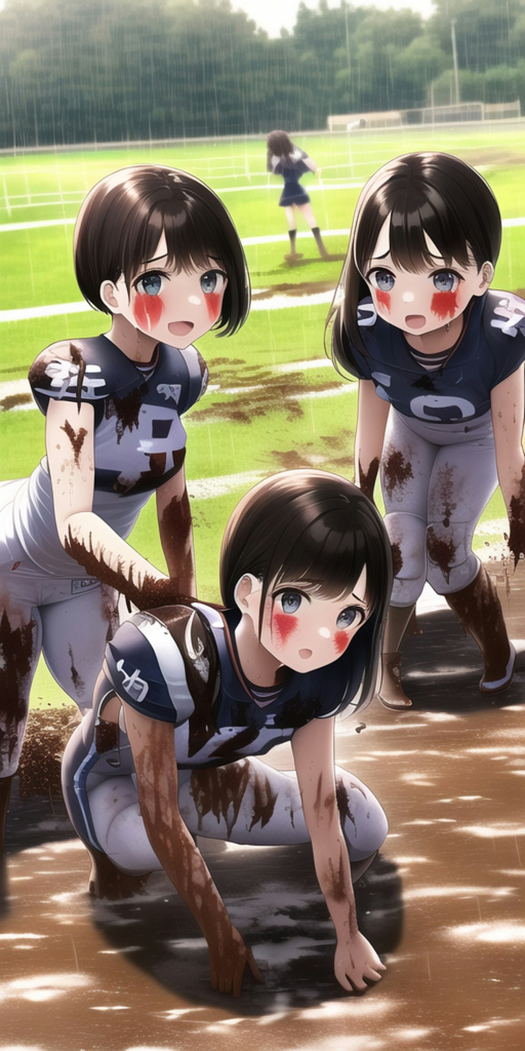 🏈泥まみれの女子アメフト 63