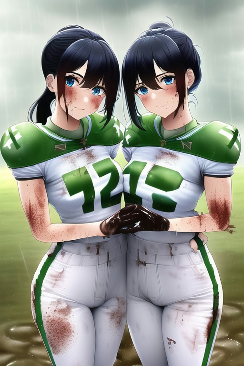 🏈泥まみれの女子アメフト 63