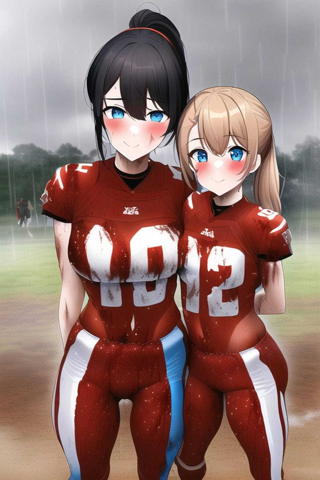 🏈泥まみれの女子アメフト 63