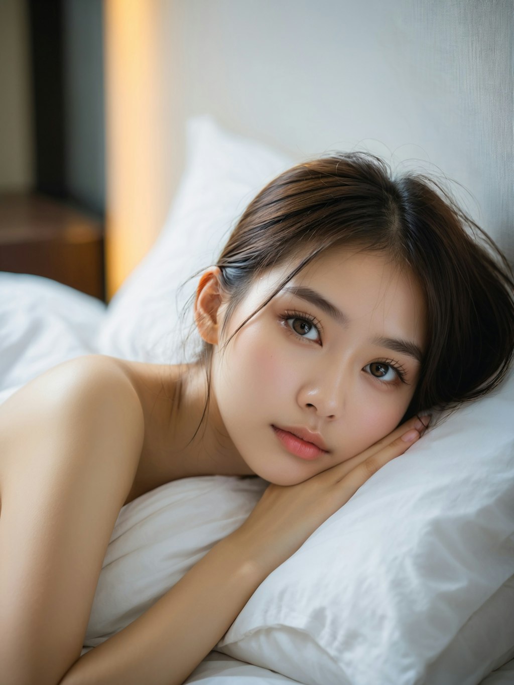 on the bed