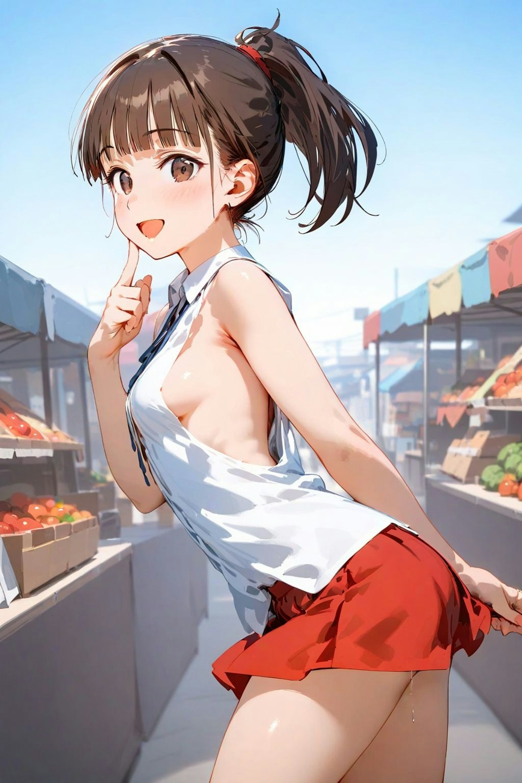 市場での買い物ってお祭りみたいにわくわくしますね♪by藍乃雫
