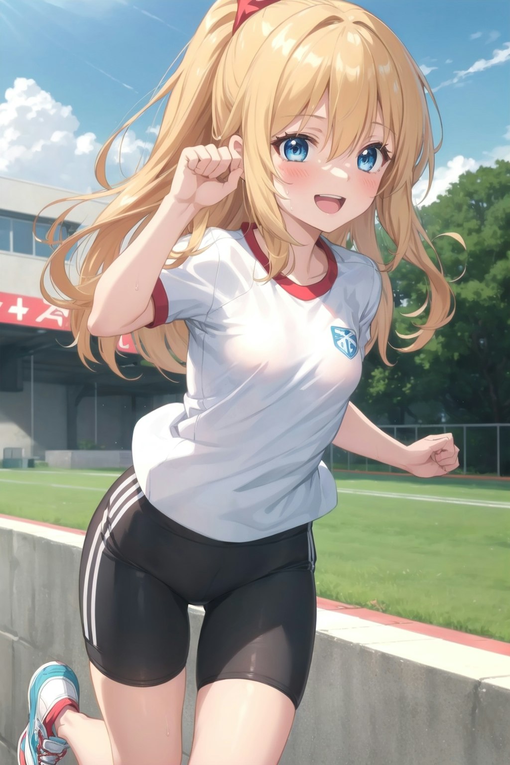 体育の時間の金髪ちゃん